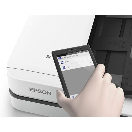 엡손 [아마존베스트]Epson WorkForce DS-1660W DIN A4 Document Scanner (600dpi, USB 3.0, Duplex Scan, Three-Pass, WLAN, NFC)