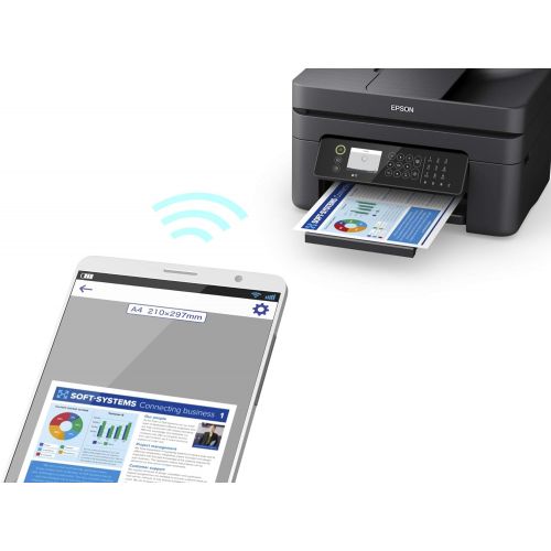 엡손 [아마존베스트]Epson WorkForce WF-2850DWF 4-in-1 Inkjet Multifunction Printer (Scan, Copy, Fax, WiFi, ADF, Duplex, Single Cartridges, DIN A4) Amazon Dash Replenishment, Black