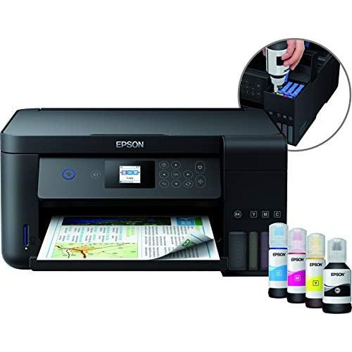 엡손 [아마존베스트]Epson EcoTank ET-2750 3-in-1 inkjet multifunction device (copier, scanner, printer, A4, duplex, WiFi, display, USB 2.0), large ink tank, high range, low page cost