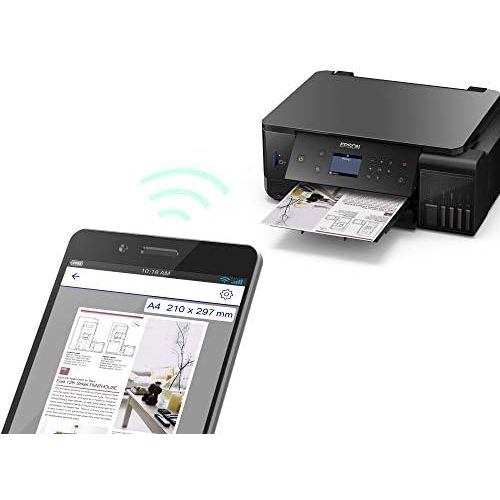 엡손 [아마존베스트]Epson EcoTank ET-7700 3-in-1 Ink Multifunction Device (Copy, Scan, Print, A4, 5 Color, Photo Print, Duplex, WiFi, Ethernet, Display, USB 2.0), Ink Tank, Long Range, Low Side Cost