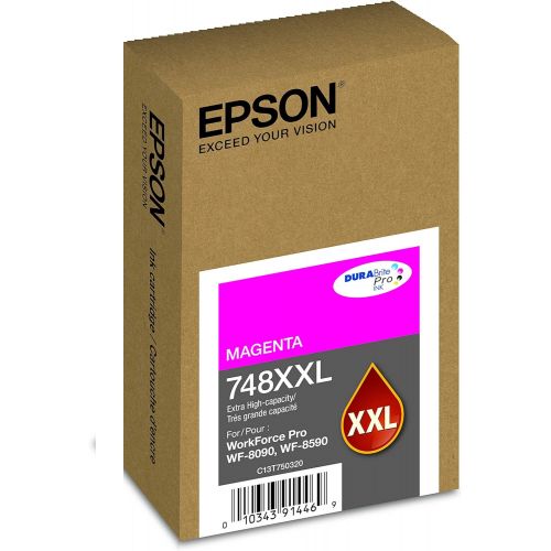 엡손 Epson 748 DURABrite Pro Extra High Capacity Black Ink Cartridge, 10000 Yield (T748XXL120)