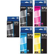 Genuine Epson 273 Color (BlackPhoto BlackCyanMagentaYellow) Ink Cartridge 5-Pack (Includes 1 each of T273020,T273120, T273220,T273320,T273420) for Epson Expression XP-600800 a