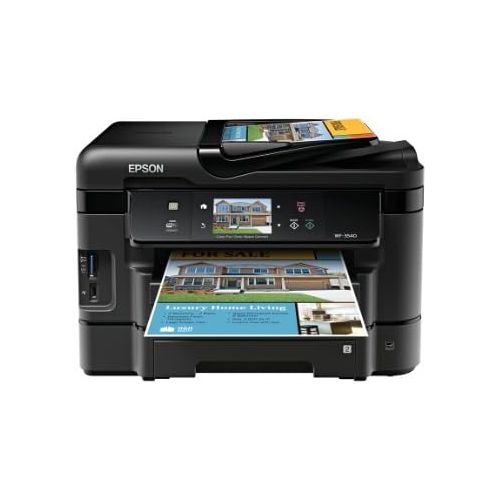 엡손 Epson WorkForce WF-3540 Wireless All-in-One Color Inkjet Printer, Copier, Scanner, 2-Sided Duplex, ADF, Fax. Prints from TabletSmartphone. AirPrint Compatible (C11CC31201)