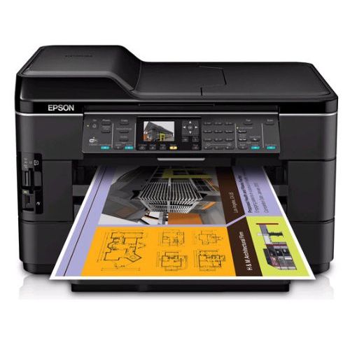 엡손 Epson WorkForce WF-7520 Wireless All-in-One Wide-Format Color Inkjet Printer, Scanner, Copier, Fax (C11CB58201)