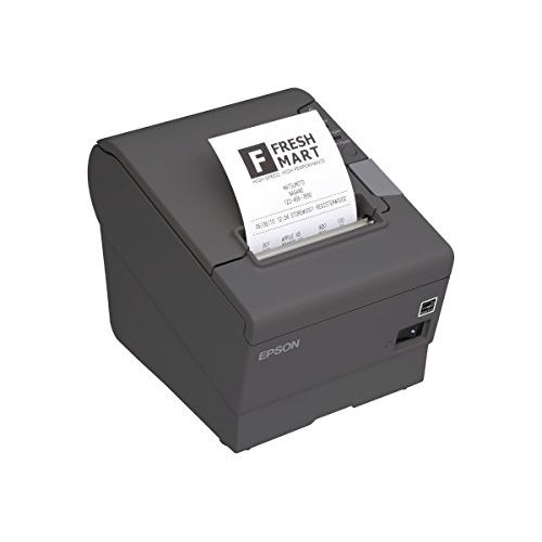 엡손 Epson C31CA85656 TM-T88V Thermal Receipt Printer with Power Supply, Energy Star Rated, Ethernet and USB Interface, Dark Gray