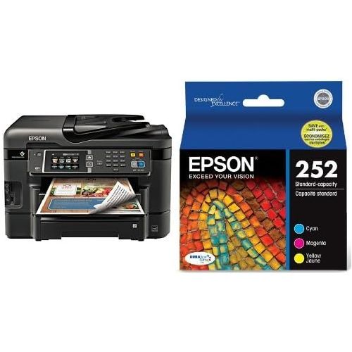 엡손 Epson WorkForce WF-3640 Wireless Color All-in-One Inkjet Printer with Scanner and Copier (E-Commerce Packaging)