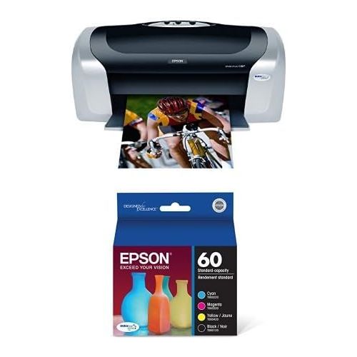 엡손 Epson Stylus C88+ Inkjet Printer Color 5760 x 1440 dpi Print Plain Paper Print Desktop Model C11C617121
