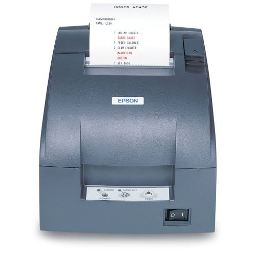 엡손 Epson C31C514667 Dot Matrix Receipt Printer TM-U220B, Ethernet, Autocutter, Power Supply Included, Dark Gray