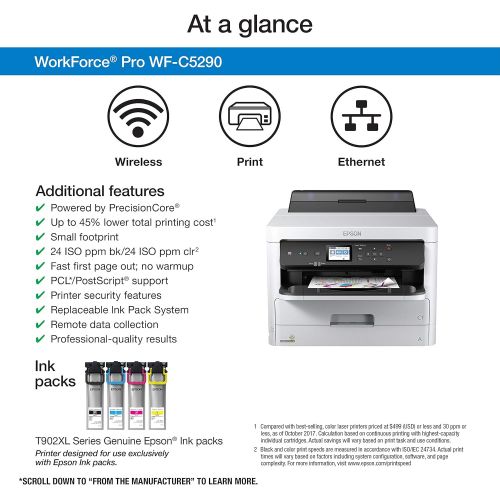 엡손 Epson Workforce Pro WF-C5290 Network Color Printer