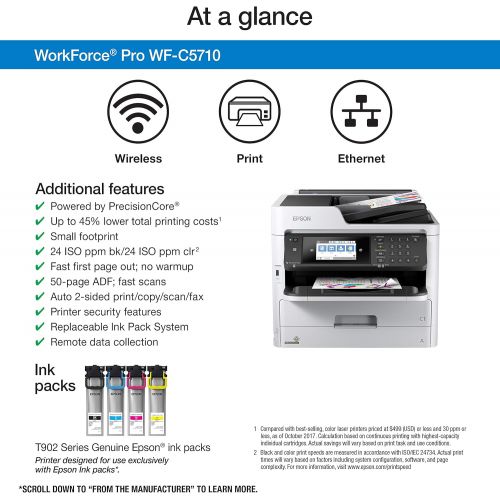 엡손 Epson Workforce Pro WF-C5790 Network Multifunction Color Printer