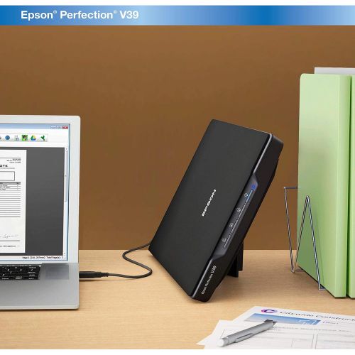 엡손 Epson Perfection V39 Color Photo & Document Scanner with scan-to-Cloud & 4800 Optical Resolution