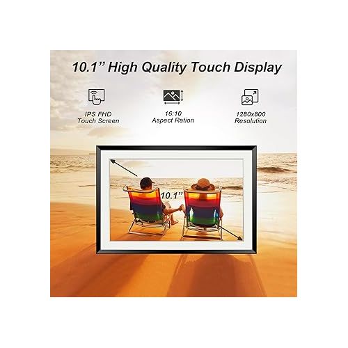  Digital Picture Frame：Built-in 32GB| WiFi Digital Photo Frame with 10.1