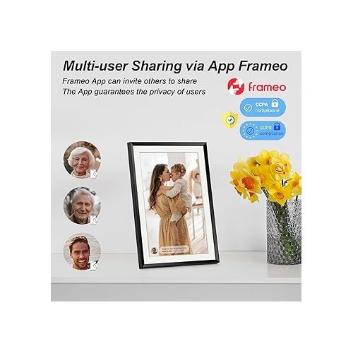  Digital Picture Frame：Built-in 32GB| WiFi Digital Photo Frame with 10.1