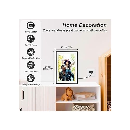  Digital Picture Frame：Built-in 32GB| WiFi Digital Photo Frame with 10.1