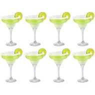 [아마존베스트]Epure Firenze Collection 8 Piece Margarita Glass Set - Classic For Drinking Margaritas, Pina Coladas, Daiquiris, and Other Cocktails (Margarita (10 oz))