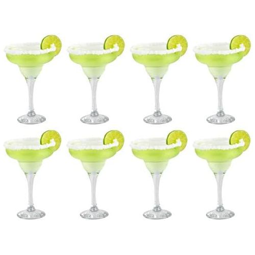  [아마존베스트]Epure Firenze Collection 8 Piece Margarita Glass Set - Classic For Drinking Margaritas, Pina Coladas, Daiquiris, and Other Cocktails (Margarita (10 oz))