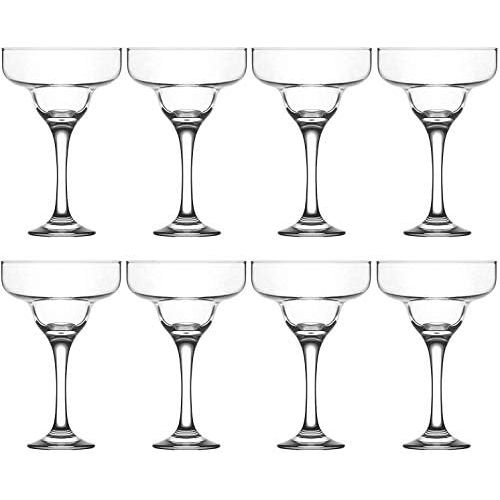  [아마존베스트]Epure Firenze Collection 8 Piece Margarita Glass Set - Classic For Drinking Margaritas, Pina Coladas, Daiquiris, and Other Cocktails (Margarita (10 oz))