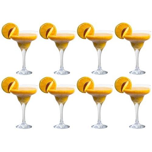  [아마존베스트]Epure Firenze Collection 8 Piece Margarita Glass Set - Classic For Drinking Margaritas, Pina Coladas, Daiquiris, and Other Cocktails (Margarita (10 oz))