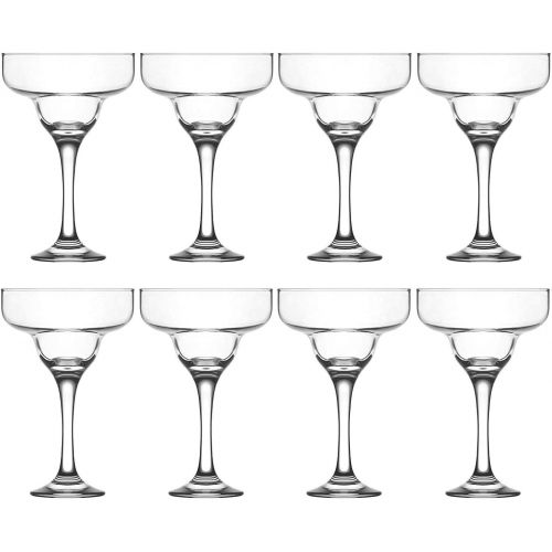  [아마존베스트]Epure Firenze Collection 8 Piece Margarita Glass Set - Classic For Drinking Margaritas, Pina Coladas, Daiquiris, and Other Cocktails (Margarita (10 oz))