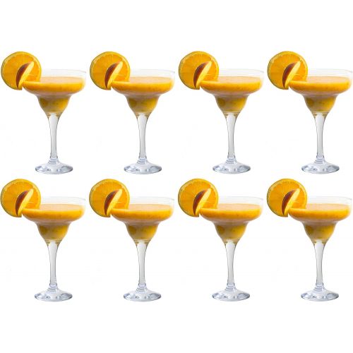  [아마존베스트]Epure Firenze Collection 8 Piece Margarita Glass Set - Classic For Drinking Margaritas, Pina Coladas, Daiquiris, and Other Cocktails (Margarita (10 oz))