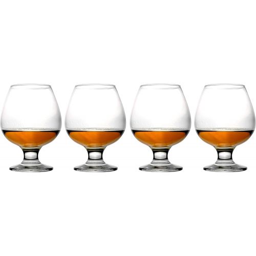  [아마존베스트]Epure Collection 4 Piece Glass Set - For Drinking Brandy, Bourbon, and Wine (Brandy (13.25 oz))