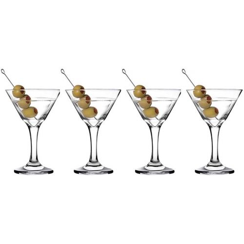  [아마존베스트]Epure Venezia Collection 4 Piece Stemmed Martini Glass Set - For Drinking Martinis, Manhattans, Vodka, Gin, and Cocktails (Martini (9 oz) - 4 pc.)