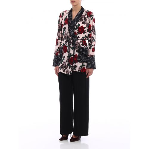  Equipment Theron patterned silk wrap shirt