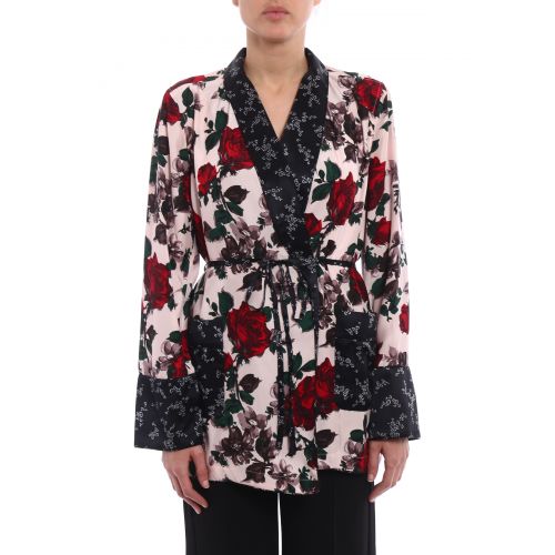  Equipment Theron patterned silk wrap shirt