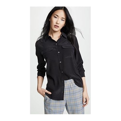  Equipment Women's Slim Signature Silk Blouse