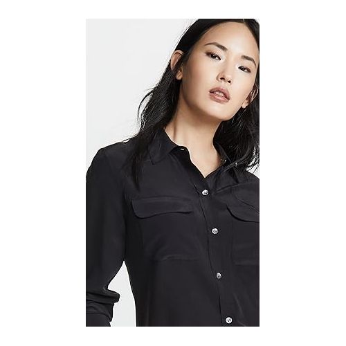  Equipment Women's Slim Signature Silk Blouse