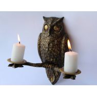 EraRetro Soviet Wall Candlestick Owl. Wall Candle Holder. Soviet candlestick. Metal Candelabrum. Vintage candlestick. Vintage Candle Holder. Owl