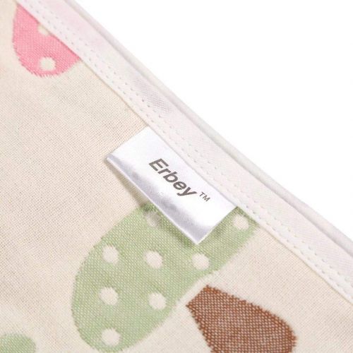  Erbey 6 Layer Soft Cotton Muslin Blanket Soft Quilt Throw Pre-Washed Dream Blanket 6 Layers Swaddle Toddler Large Size, Breathable and Lightweight (Mushroom)