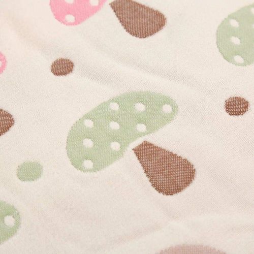  Erbey 6 Layer Soft Cotton Muslin Blanket Soft Quilt Throw Pre-Washed Dream Blanket 6 Layers Swaddle Toddler Large Size, Breathable and Lightweight (Mushroom)