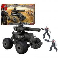 Erector Year 2012 Gears of Wars Series Exclusive 9 Inch Long Vehicle Set - Battle Tank CENTAUR with Large Tread Wheels, Rotating Turret Plus 4 Figures: Marcus Fenix, Augustus Cole