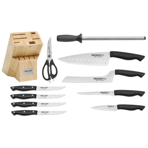  11 piece Knife Block Set w/steak knives Prodigy Series- Ergo Chef