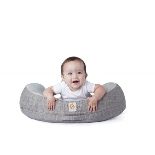 에르고베이비 [아마존베스트]Ergobaby Breastfeeding Pillow with Cover, Natural Curve, Heathered Grey