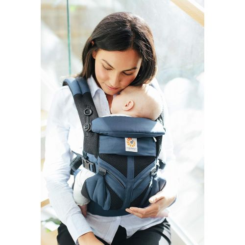 에르고베이비 [아마존 핫딜]  [아마존핫딜]ERGObaby Ergobaby Babytrage fuer Neugeborene ab Geburt bis 20kg, 4in1 Omni 360 Cool Air Mesh Raven, Kindertrage Tragesystem, Schwarz Blau