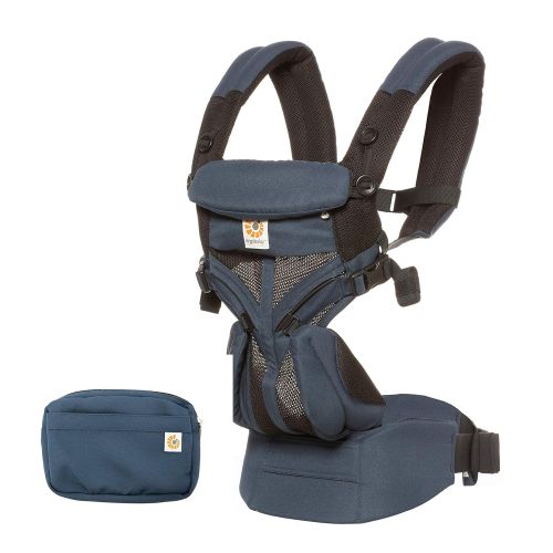 에르고베이비 [아마존 핫딜]  [아마존핫딜]ERGObaby Ergobaby Babytrage fuer Neugeborene ab Geburt bis 20kg, 4in1 Omni 360 Cool Air Mesh Raven, Kindertrage Tragesystem, Schwarz Blau