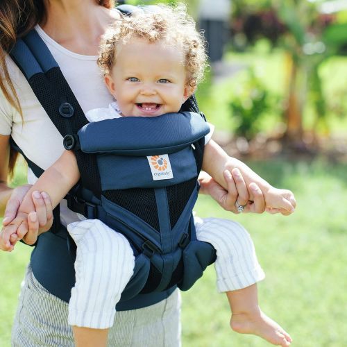 에르고베이비 [아마존 핫딜]  [아마존핫딜]ERGObaby Ergobaby Babytrage fuer Neugeborene ab Geburt bis 20kg, 4in1 Omni 360 Cool Air Mesh Raven, Kindertrage Tragesystem, Schwarz Blau