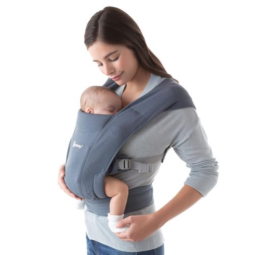 에르고베이비 Visit the Ergobaby Store [가격문의]Ergobaby Embrace Baby Wrap Carrier, Infant Carrier for Newborns 7-25 Pounds, Oxford Blue