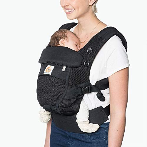 에르고베이비 Visit the Ergobaby Store [가격문의]Ergobaby Baby Carrier Adapt Infant to Toddler Carrier with Cool Air Mesh, Onyx Black