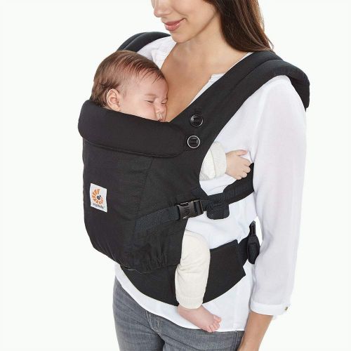 에르고베이비 Ergobaby Adapt Award Winning Ergonomic Multi-Position Baby Carrier, Newborn to Toddler, Graphic Grey