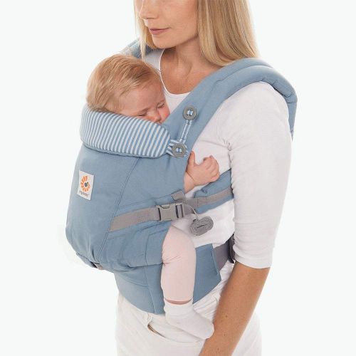 에르고베이비 Ergobaby Adapt Award Winning Ergonomic Multi-Position Baby Carrier, Newborn to Toddler, Graphic Grey