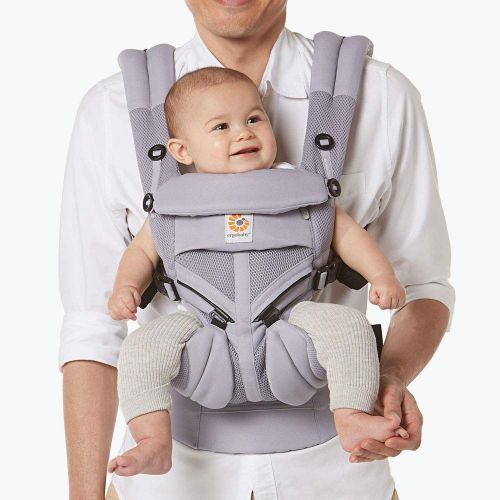 에르고베이비 Ergobaby Omni 360 Cool Air Mesh All-in-One Ergonomic Baby Carrier, All Carry Positions, Newborn to Toddler, ICY Mint