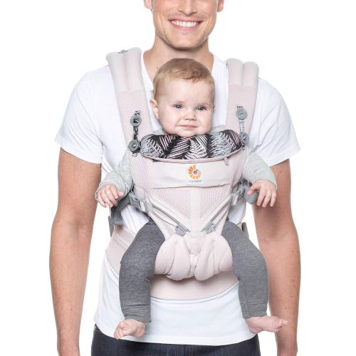 에르고베이비 Ergobaby Omni 360 Cool Air Mesh All-in-One Ergonomic Baby Carrier, All Carry Positions, Newborn to Toddler, ICY Mint