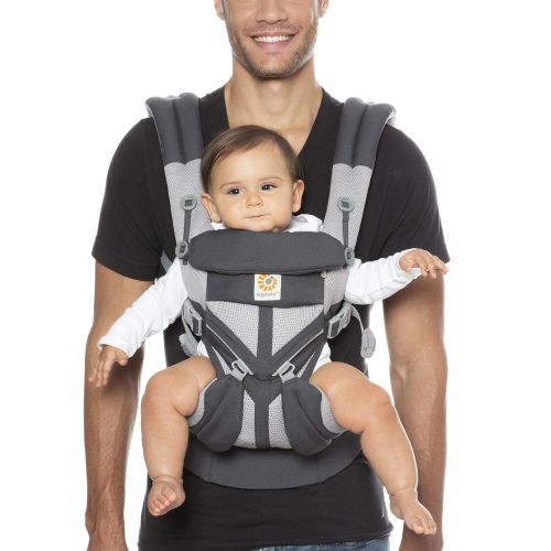 에르고베이비 Ergobaby Omni 360 Cool Air Mesh All-in-One Ergonomic Baby Carrier, All Carry Positions, Newborn to Toddler, ICY Mint