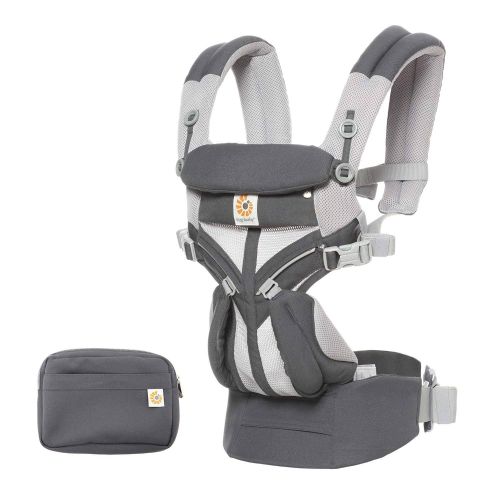 에르고베이비 Ergobaby Omni 360 Cool Air Mesh All-in-One Ergonomic Baby Carrier, All Carry Positions, Newborn to Toddler, ICY Mint