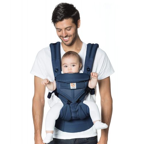 에르고베이비 Ergobaby Omni 360 Cool Air Mesh All-in-One Ergonomic Baby Carrier, All Carry Positions, Newborn to Toddler, ICY Mint