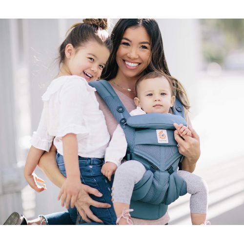 에르고베이비 Ergobaby Omni 360 Cool Air Mesh All-in-One Ergonomic Baby Carrier, All Carry Positions, Newborn to Toddler, ICY Mint