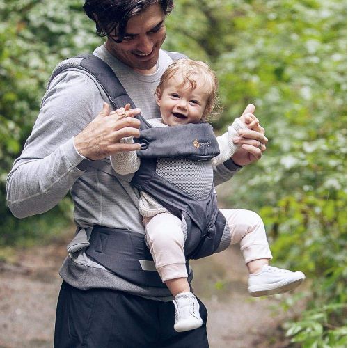 에르고베이비 Ergobaby Carrier, 360 All Carry Positions Baby Carrier with Cool Air Mesh, Carbon Grey